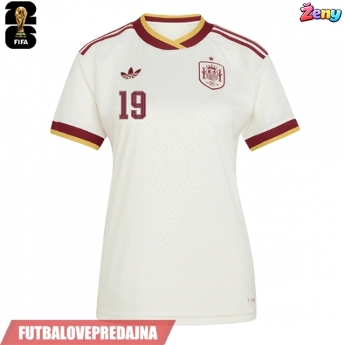 Lacne Ženy Futbalové dres Španielsko Lamine Yamal #19 MS 2026 Krátky Rukáv - Preč